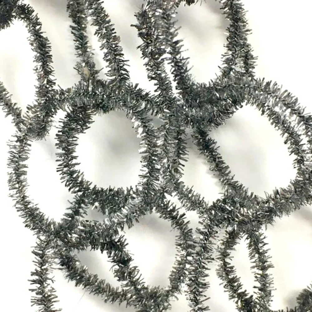 Vintage Silver Metallic Rustic Chain Christmas Holiday Garland